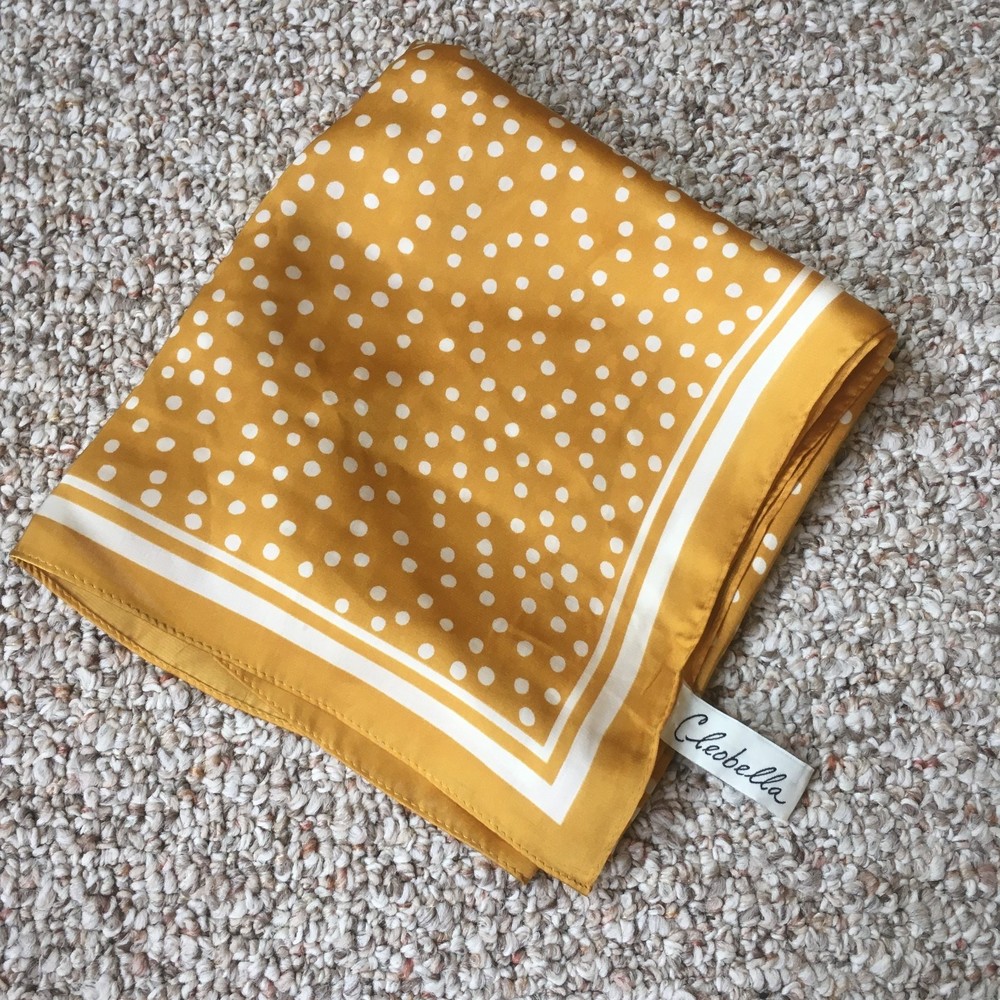 Cleobella Yellow Polka Dot Scarf